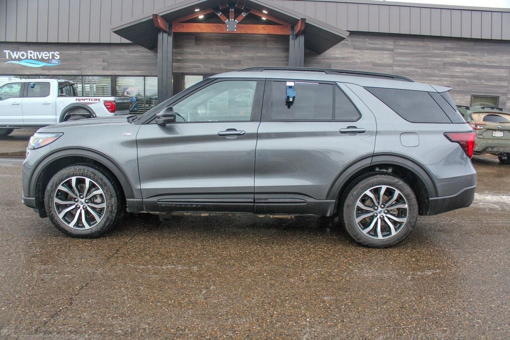 2025 Ford Explorer ST-Line in Carbonized Gray Metallic — front three-quarter view