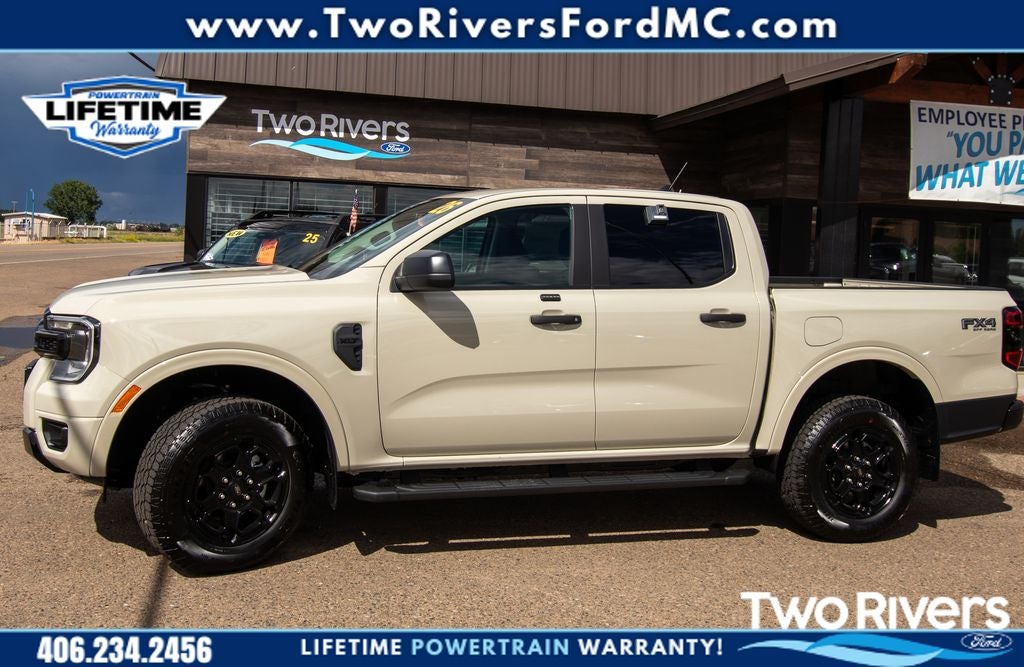 2026 Ford Ranger XLT in Desert Sand — front three-quarter view