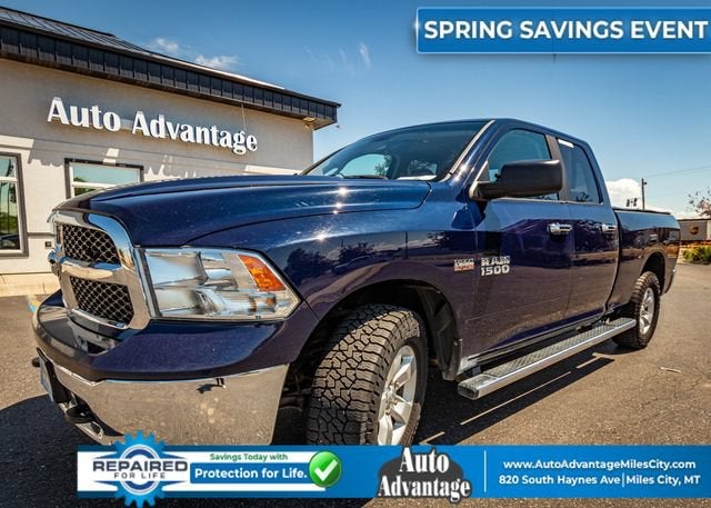 2017 RAM 1500 SLT in Blue — front three-quarter view