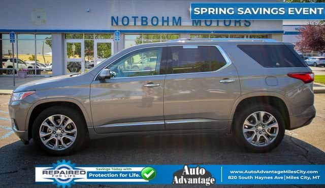 2018 Chevrolet Traverse Premier in Pepperdust Metallic — front three-quarter view
