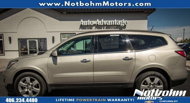 2016 Chevrolet Traverse LT in Champagne Silver Metallic — front three-quarter view