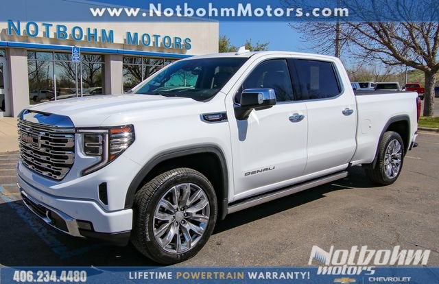 2024 GMC Sierra 1500 Denali in Summit White — front three-quarter view